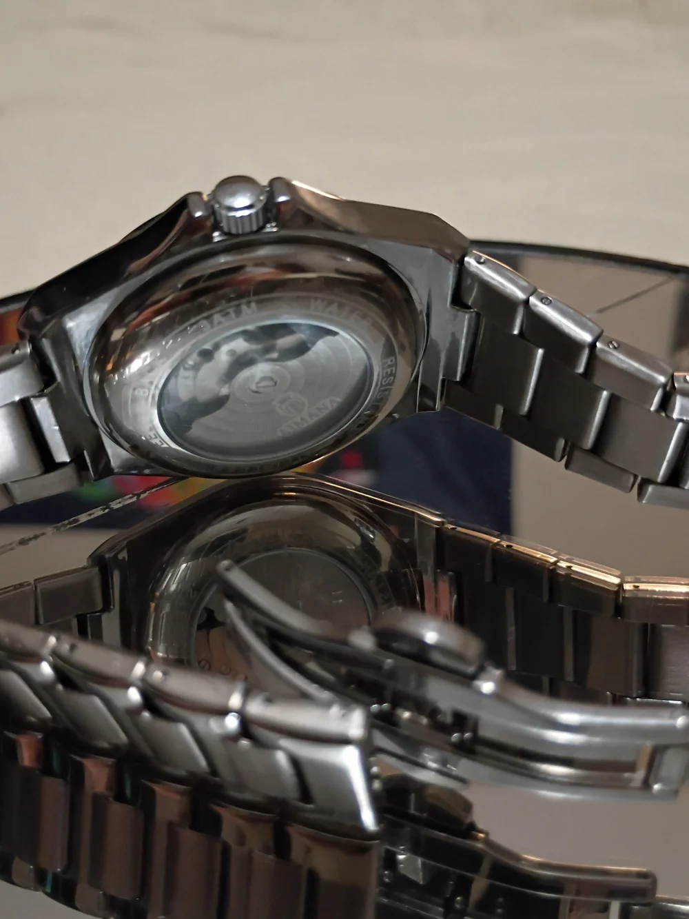 Stainless Steel Men's Watch Bracelet - Silver fully automatic movement